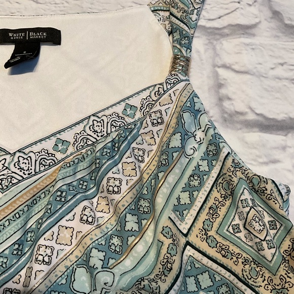 WHBM * Sleeveless Dress w/Gold and Silver Accents - Picture 7 of 7